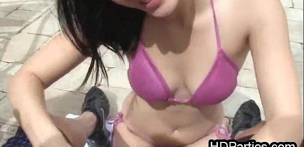  Titty bikini car wash orgy video